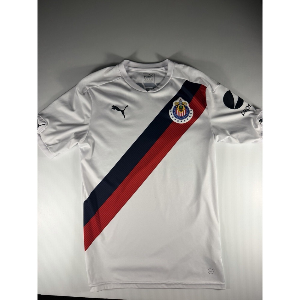 Chivas Guadalajara Puma Soccer Jersey Men's M White Pepsi Liga MX Mexico